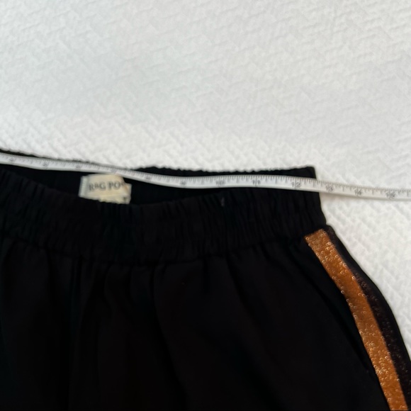 Rag Poets Gold Stripe Black Joggers Size S - Picture 7 of 9